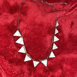 Aldo Marble gold tone  spiky fashion necklace